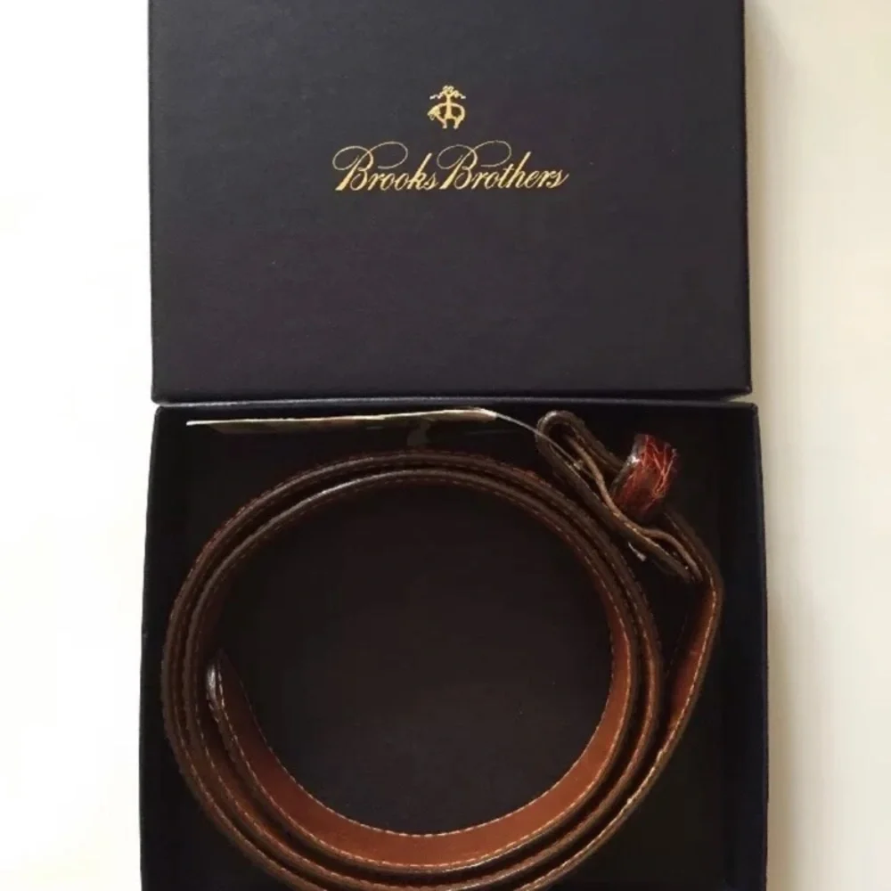 Brooks Brothers authentic alligator leather belt strap